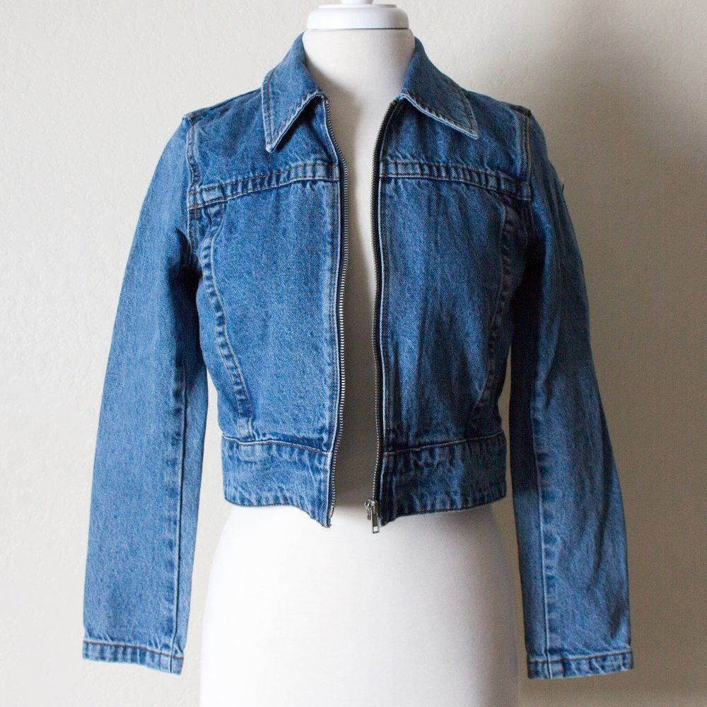 J. Galt Cropped Denim Jacket, Jean Jacket Size Small